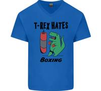 T-Rex Odia Il Pugilato Divertente Boxer MMA Sport Uomo Maglietta In Cotone A V