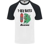 T-Rex Odia Il Pugilato Maglietta Divertente Da Boxer MMA Sportiva Uomo S/S