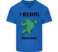 T-Rex Odia Le Verticali Divertenti Dinosauri Maglietta In Cotone A V Per Uomo