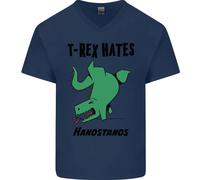 T-Rex Odia Le Verticali Divertenti Dinosauri Maglietta In Cotone A V Per Uomo