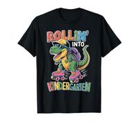 T Rex Rollin allasilo Torna a Scuola I Ragazzi del Primo Giorno Maglietta