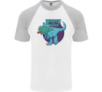 T-Rex Rovina Il Natale Distruggi I Corridoi Maglietta Da Baseball Uomo S/S