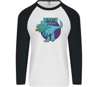 T- Rex Rovinare Natale Wreck Il Halls Uomo L/S Baseball T-Shirt