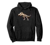 T-Rex - Scheletro con Osso. Dinosauro Fossile Felpa con Cappuccio
