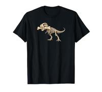 T-Rex - Scheletro con Osso. Dinosauro Fossile Maglietta