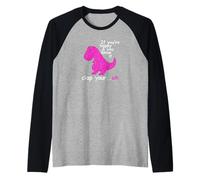 T Rex Se Sei Felice e Lo sai batti Il Tuo - Divertente Dino Maglia con Maniche Raglan