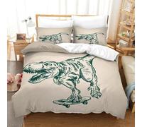 T-Rex Skateboard Set Di Biancheria Da Letto Double（200x200cm）, Lussuoso Dino dei cartonioo Bedding Set Soft Microfiber Set Copripiumino Con Federe
