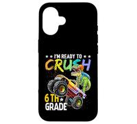 T Rex Sono pronto a distruggere il dinosauro Monster Truck di sesta elementare Custodia per iPhone 16