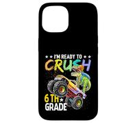 T Rex Sono pronto a distruggere il dinosauro Monster Truck di sesta elementare Custodia per iPhone 15