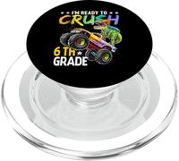 T Rex Sono pronto a distruggere il dinosauro Monster Truck di sesta elementare PopSockets PopGrip per MagSafe