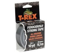 T Rex Tape, nastro adesivo ferocemente resistente, impermeabile, grigio grafite, 25 mm x 9,14 m, un nastro adesivo per riparazioni per condotti o tessuto ad alta resistenza, prodotto dai produttori dell'originale Duck Tape
