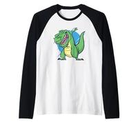 T Rex, Tirannosauro Rex, Dino Maglia con Maniche Raglan