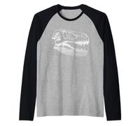 T Rex, Tirannosauro Rex, Dino Maglia con Maniche Raglan