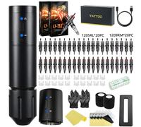 T-Rex Tornado Macchina per tatuaggi wireless professionale Penna rotativa Kit completo completo Corsa da 4,0 mm 40 cartucce per tatuaggio artistico