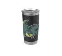 T Rex urla ai tempi primordiali Bicchiere termico in acciaio inox doppia parete