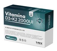 T-Rex Vitamina D3 + Vitamina K2 Integratore ad Alto Dosaggio per Cuore e Ossa, 160 Compresse