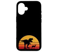 T-Rex Walking Deer - Doe Funny Hunt Hunter Hunting Dinosaur Custodia per iPhone 16