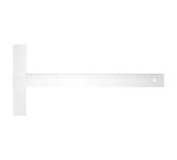 T Riga da 45cm in Acrilico Bianco per Disegno Tecnico | Strumento Portatile per Studenti di Architettura, Controllo Layout Preciso, Uso su Pannelli di Legno e Tavole