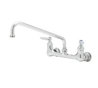 T&S Brass B-0231-CR-SC - Rubinetto per montaggio a parete da 20,3 cm con ingresso femmina Npt da 1/2", cartucce Cerama, valvole di ritegno e ugello da 30,5 cm