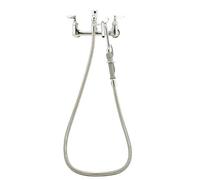 T&S Brass B-0610-JJ - Riempitrice per pentole con montaggio a parete, centri da 20,3 cm, interruttore sottovuoto, tubo flessibile da 68 pollici e ugello e prese a gancio