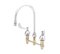 T&S Brass B-2862-QT - Rubinetto medico aeratore a collo d'oca girevole da 20,3 cm con centro da 1/4 di giro, B-0199-02