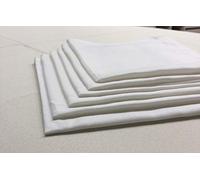 T&S Set 10 Tovaglioli di Stoffa in Puro Cotone Morbidissimo di Altissima Qualità - IN OFFERTA - MADE ITALY - Colore bianco - Misura 50x50 cm