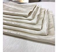 T&S Set 10 Tovaglioli stoffa riutilizzabili in cot/pol - tovaglioli dis. Jacquard Giglio Fiorentino colore crema - misura 50x50 con orlo da 2cm - In Offerta - Made Italy