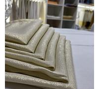 T&S SET DA 6 TOVAGLIOLI DI STOFFA LUREX COLORE ORO POLI. MISURA 45X45 ORLO DA 2CM - MADE ITALY