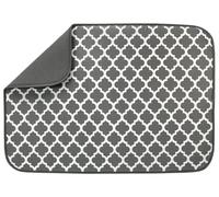T & S - Tappetino scolapiatti extra large, in poliestere, colore: Grigio