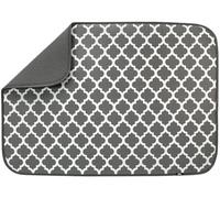 T & S - Tappetino scolapiatti extra large, in poliestere, colore: Grigio