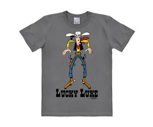 T-shirt 100% cotone Logoshirt® Easy Fit Lucky Luke Cowboy (grigio) - L