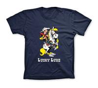 T-shirt 100% cotone Lucky Luke con maglione jolly (blu) - S