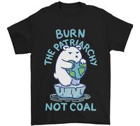 T-Shirt 100% Cotone Uomo Burn The Patriarchy Not Coal