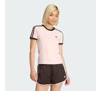 T-SHIRT 3 STRISCE ADERENTE Sandy Pink / Aurora Coffee L