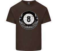 T-Shirt 8-Ball Skull Per Giocatori Di Pool 9-Ball Per Bambini E Bambine