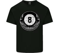 T-Shirt 8-Ball Skull Per Giocatori Di Pool 9-Ball Per Bambini E Bambine