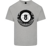 T-Shirt 8-Ball Skull Per Giocatori Di Pool 9-Ball Per Bambini E Bambine