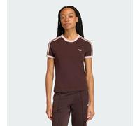 Adidas Originals 3 Stripes Slim Short Sleeve T-shirt Marrone XS Donna