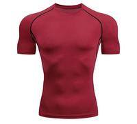 T-shirt a compressione da uomo 2026 con collo a lupetto per uomo a maniche corte estive allentate top atletiche casual magliette da palestra vestibilità ampia per uscire succinti alla moda 2026