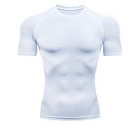 T-shirt a compressione da uomo 2026 con collo a lupetto per uomo a maniche corte estive allentate top atletiche casual magliette da palestra vestibilità ampia per uscire succinti alla moda 2026