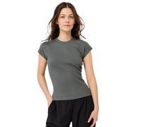 T-shirt a coste slim da donna Mandala Gris M