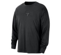 T-shirt a manica lunga Chicago Bulls Courtside Premium Essential Nike NBA - Uomo - Nero S