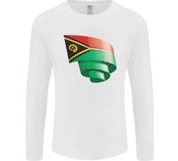 T-Shirt A Manica Lunga Con Bandiera Curva Del Vanuatu