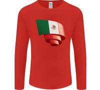 T-Shirt A Manica Lunga Con Bandiera Del Messico Per Il Giorno Del Calcio