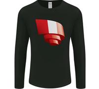 T-Shirt A Manica Lunga Con Bandiera Del Perù Per Il Giorno Peruviano Di Calcio