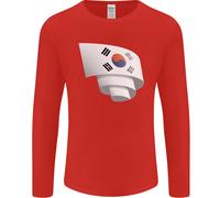 T-Shirt A Manica Lunga Con Bandiera Della Corea Del Sud Per Il Giorno Del Calcio