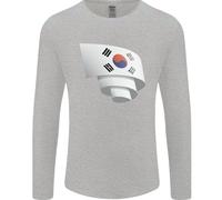 T-Shirt A Manica Lunga Con Bandiera Della Corea Del Sud Per Il Giorno Del Calcio