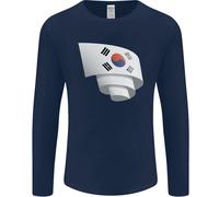 T-Shirt A Manica Lunga Con Bandiera Della Corea Del Sud Per Il Giorno Del Calcio