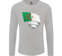 T-Shirt A Manica Lunga Con Bandiera Dell'Algeria Per Il Giorno Dell'Algeria