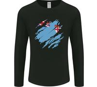 T-Shirt A Manica Lunga Con Bandiera Delle Figi Per Il Giorno Fijiano